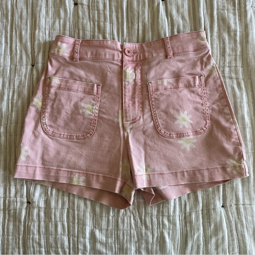 Mini Boden Pink Floral Shorts